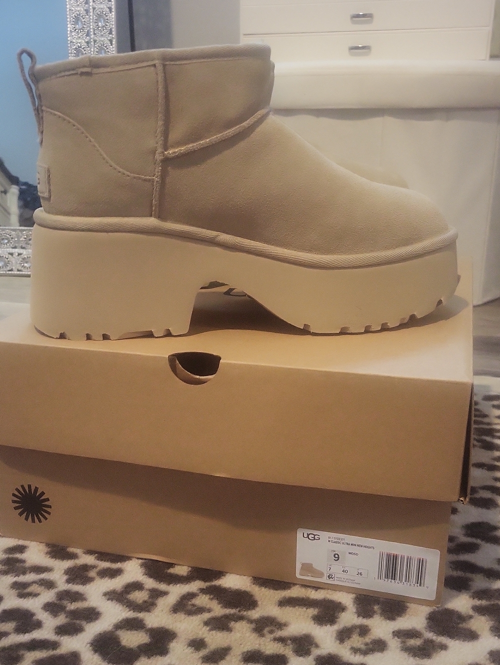 ⭐️NEW!⭐️ UGG Classic Ultra Mini New Heights Platform Boot - Mustard Seed - Picture 2 of 9